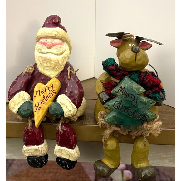 Santa & Reindeer Christmas Decor Set - Picture 1 of 4